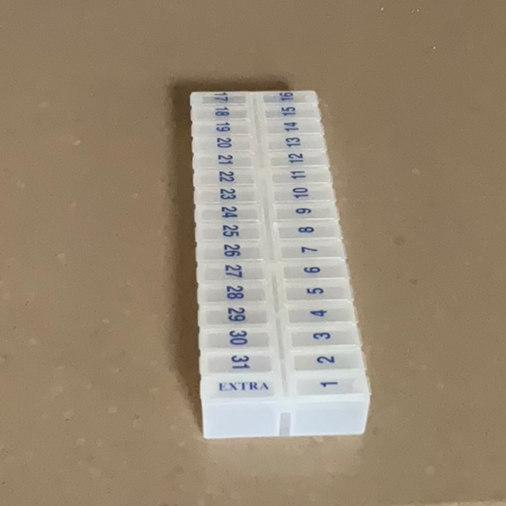 Monthly Pill Organizer - Clear